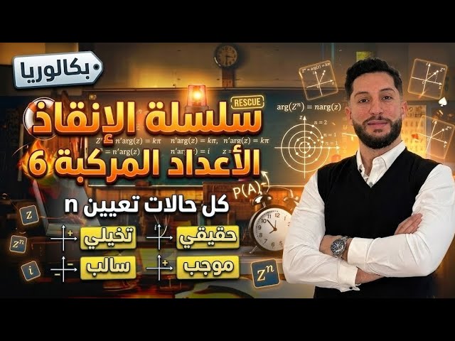 بكالوريا | الأعداد المركبة 6|  كل حالات تعيين n حتى يكون Z^n حقيقي - تخيلي- موجب- سالب