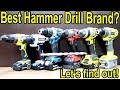 Best Hammer Drill Brand? Let's find out! Milwaukee, Dewalt, Makita, Ryobi, Hart, & Cacoop
