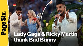 Lady Gaga, Ricky Martin thank Bad Bunny for inviting them to perform during Super Bowl Halftime Show
