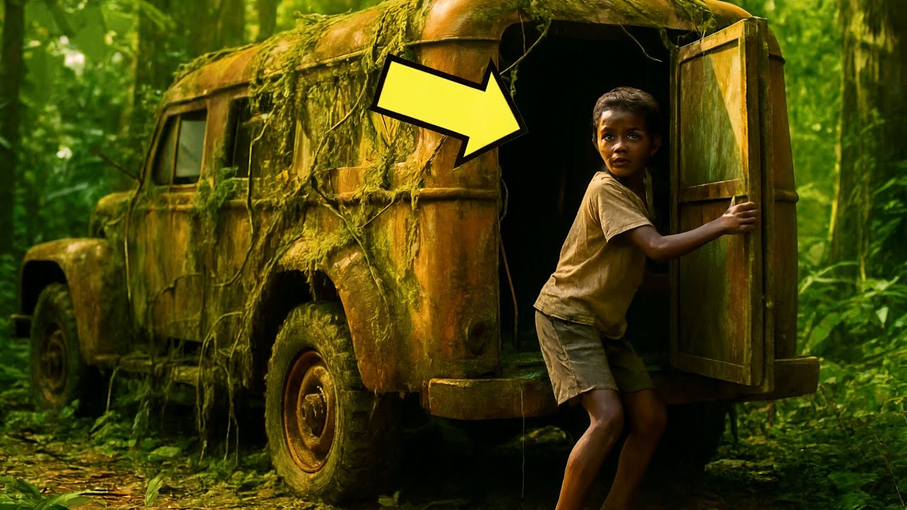 BĂIAT ORFAN GĂSEȘTE UN CAMION ABANDONAT… ȘI CÂND DESCHIDE UȘA SE ÎNSPĂIMÂNTĂ DE CE VEDE