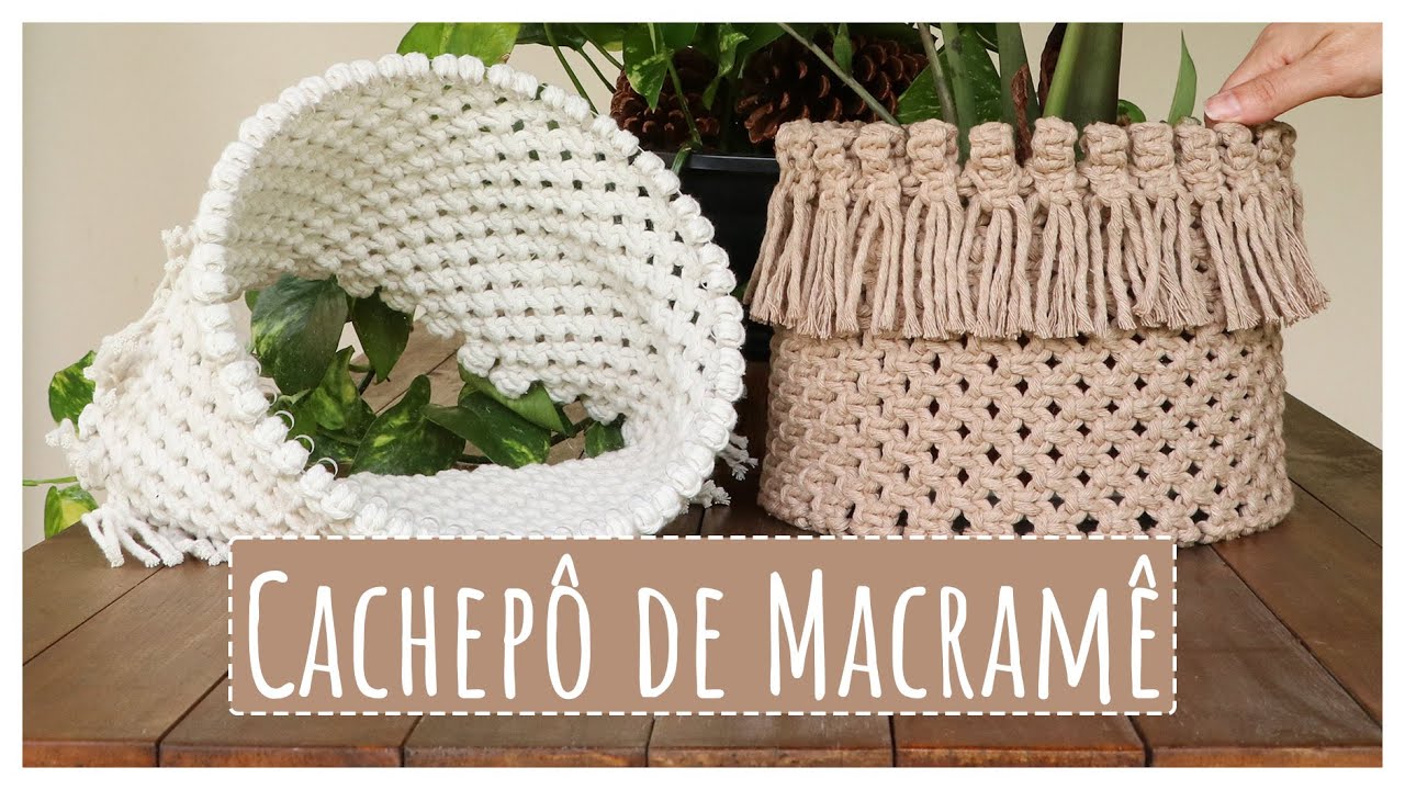 🌱 Cachepô em Macramê | Detalhe Artesanal para Decorar