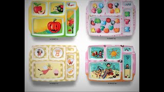 Neoware Melamine Rectangle Partition Plates for Kids || Designer Plate || Best Quality Melamine