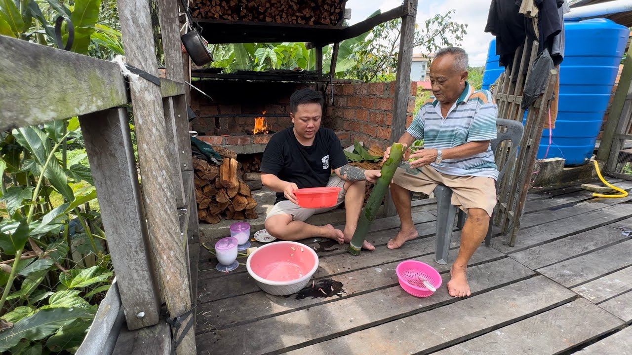 Bujang Sigat Masak Ikan Keli Campur Umbut Pantu // Makan Malam Esok Nak Berangkat Ke Johor …//