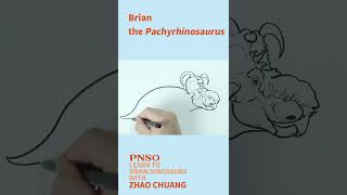 Full Body Drawing of a Pachyrhinosaurus--Learn to Draw Dinosaurs with ZHAO Chuang