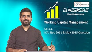 Working Capital Management. ICAI Nov 2011 & May 2015 Question.