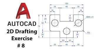 AutoCAD 2D Drafting Exercise # 8  Basic to Advance in Hindi