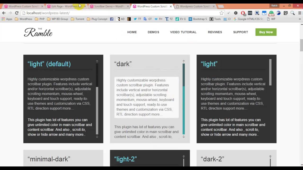 WP Custom Scrollbar Plugin Content and Shortcode Configuration - YouTube