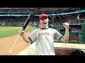 Getting a signed bat from Mike Trout at Globe Life Park!