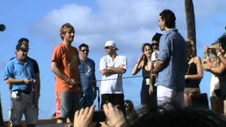 Dancing the limbo dance on stage @ Backstreet Boys Cruise 2011 Beachparty Bahamas