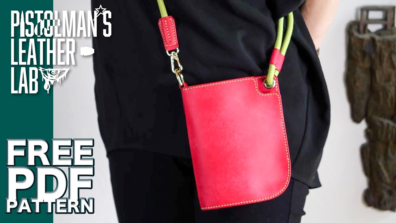 期間限定FREE Pattern】レザー“スマホ”ポシェットの作り方／Leather