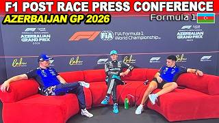 George Russell, Max Verstappen, Isack Hadjar POST RACE Press Conference | 2026 Azerbaijan Grand Prix