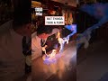 Fire at the bar 🫣🔥🥃                                🎥: Instagram / ______t_cafe88