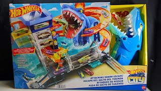 Hot Wheels City. Attacking Shark Escape! playset Unboxing & Assembly!