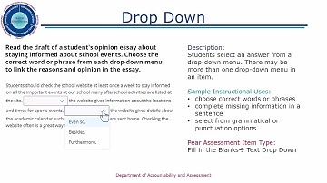 Technology Enhanced Items: Language Arts