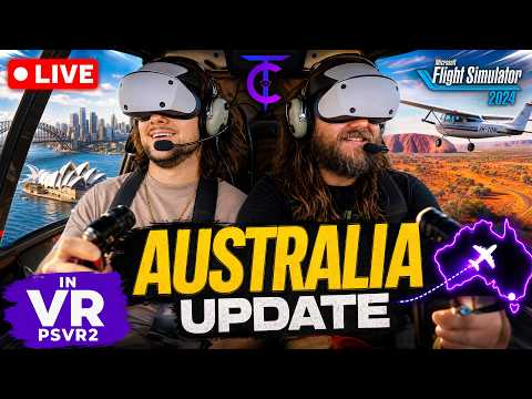 Thumbnail: 🔴 LIVE | flight sim 2024 AUSTRALIA UPDATE in VR is STUNNING | PSVR2 PS5 Pro