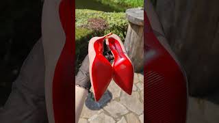 4K Granate Styling, Walking Outdoor, Unboxingtrying New High Heels From , Stockings