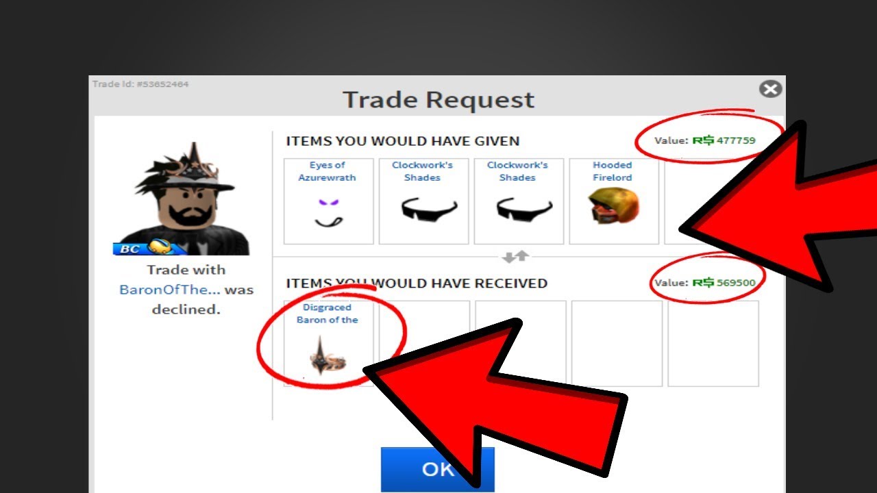 HE TRIED TO TAKE 150,000 ROBUX VALUE FROM ME...*REAL* - YouTube