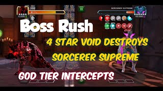 4 Star void destroys Boss Rush Sorcerer supreme | Marvel Contest of Champions