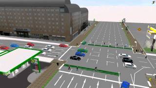 Traffic Simulation of East Michigan Ave. and Westnedge in Downtown Kalamazoo
