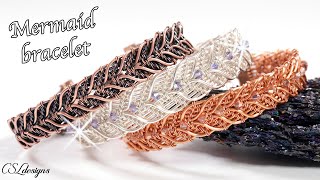 Mermaid style wirework bracelet tutorial