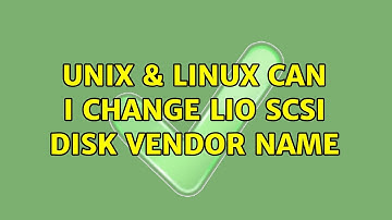 Unix & Linux: Can I change LIO SCSI Disk Vendor name