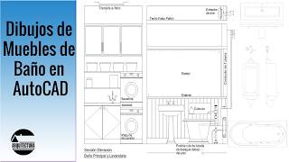 DIBUJOS DE MUEBLES DE BAÑO EN AUTOCAD