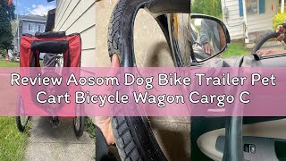 Review Aosom Dog Bike Trailer Pet Cart Bicycle Wagon Cargo Carrier Attachment for Travel with 3 Entr