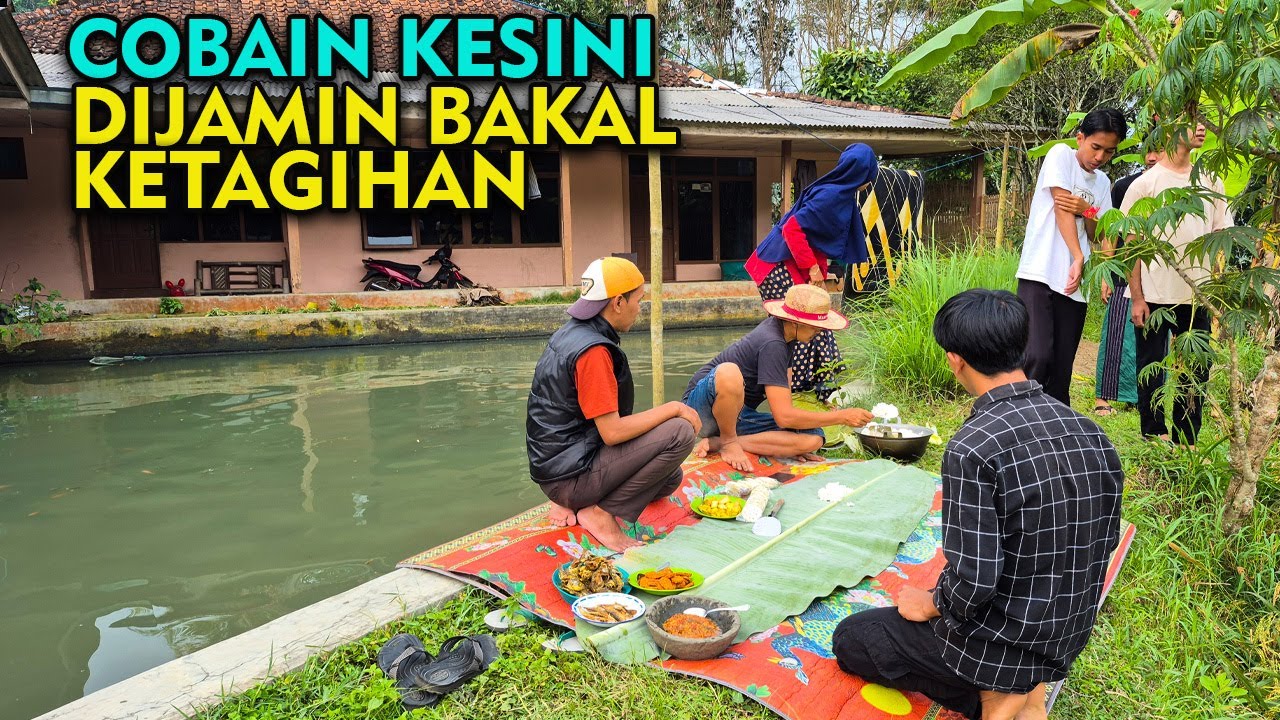 INDAHNYA SUASANA PEDESAAN SORE HARI, MANCING, NGALIWET DAN MAKAN BERSAMA DI PINGGIR EMPANG