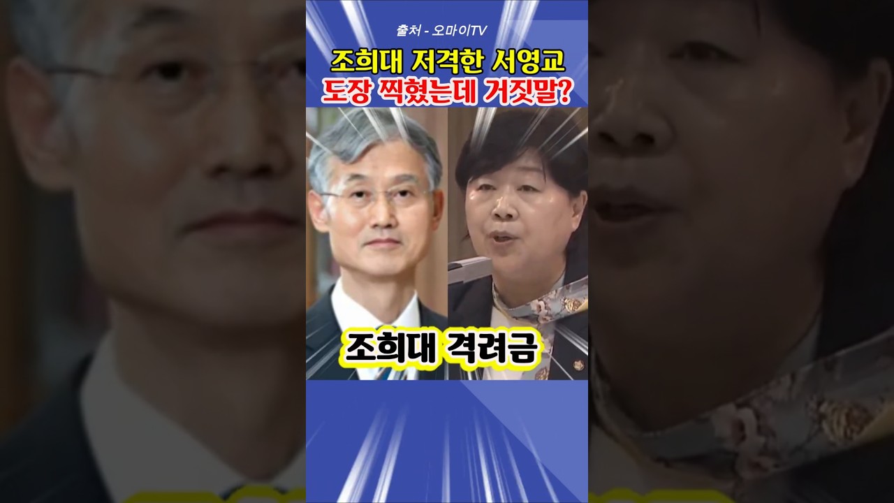 조희대 "제가 지출 안 해" 도장으로 박살 내는 서영교 위원장