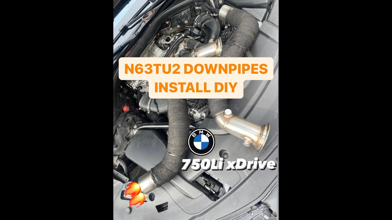BMW 750Li xDrive G12 N63TU2 : VRSF CATLESS DOWNPIPES DIY FULL INSTALL AND STAGE 2 E30 WITH BOOTMOD3