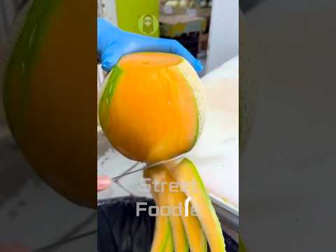 Peeling Cantaloupe Melon｜Street Food