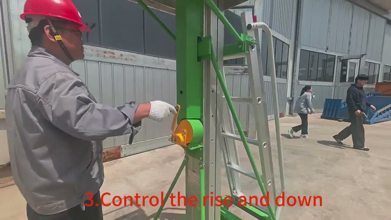 Manual Winch Elevating Lift Work Platform