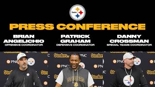 OC Brian Angelichio, DC Patrick Graham, STC Danny Crossman Press Conference (April 17)