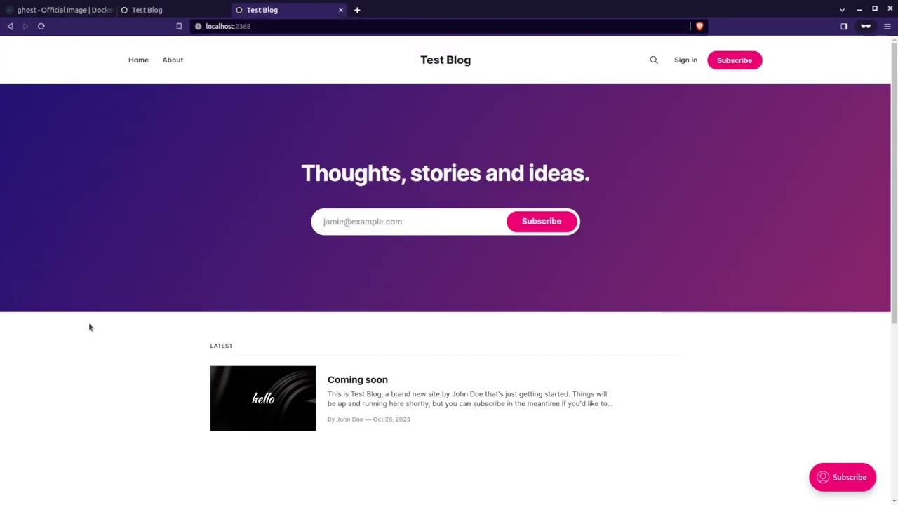 Customizing a Ghost theme and testing it locally