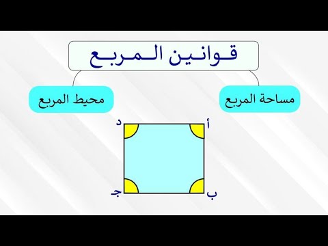 مساحة المربع محيط المربع