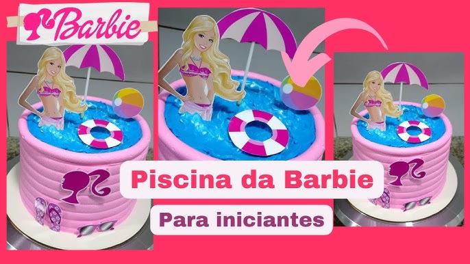 Bolo piscina da Barbie 😱 um espetáculo vale apena ver o passo a