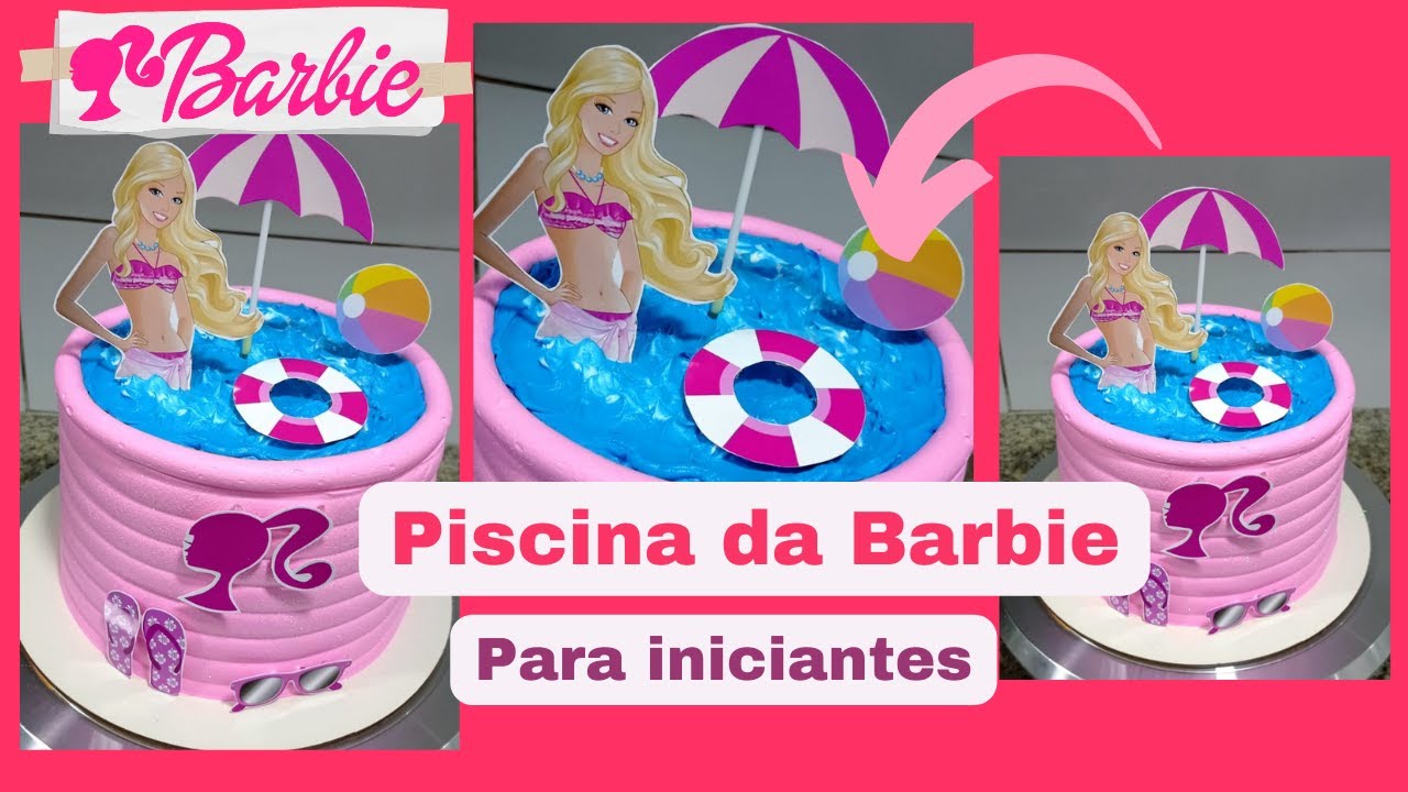 Decorando Bolo / Bolo Aro 25 Cm / Bolo Barbie / Bolo Com Glitter - Liliane  Doces #confeitaria #bolo 