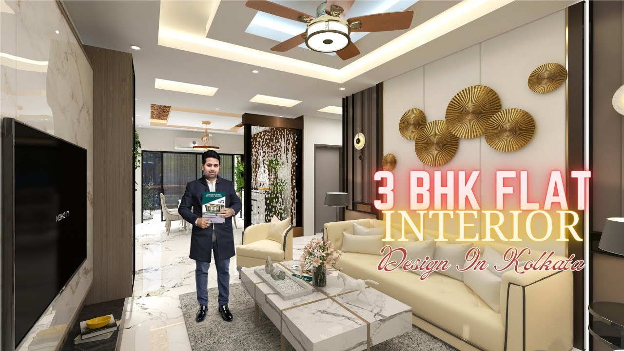 Modern 3BHK Flat Interior Design in Kolkata | A Stunning Transformation!
