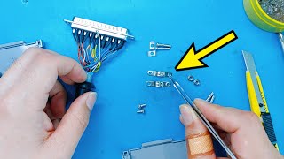 166.D-sub37핀 컨넥터 납땜 및 조립하ㅣD-sub 37 pin connector soldering and assembly.