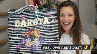 BEGINNER friendly easy overnight bag, no pattern needed!! Fun corners and a quick make 🌄🎉