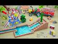 DIY Mini Tractor Builds Ferris Wheel & Water Hand Pump | Mini Brick Village Construction Project