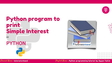 python program to calculate simple interest