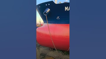 This is how a new paint job looks like #ship #shipping #boat #seaman #engineer #sea #marine #dock