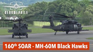 US Army 160th Special Operations Aviation Regiment MH-60M Black Hawks Startup -Taxi -Takeoff 10Mar24