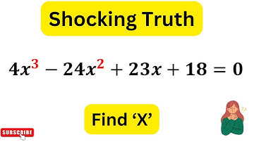 Shocking Truth About 4x^3-24x^2+23x+18=0 | Trick Exposed