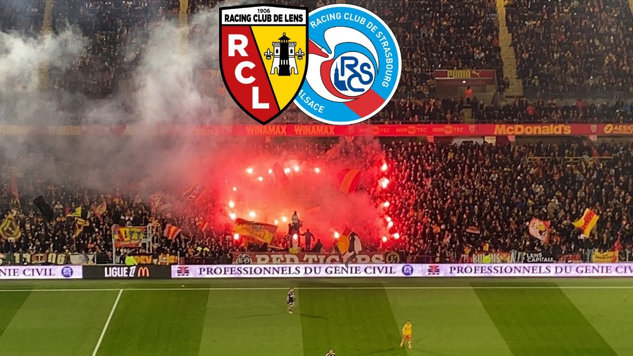 AMBIANCE LENS - STRASBOURG (RCL-RCSA)(1-0) - VICTOIRE DES LENSOIS QUI RESTENT SUR LE PODIUM