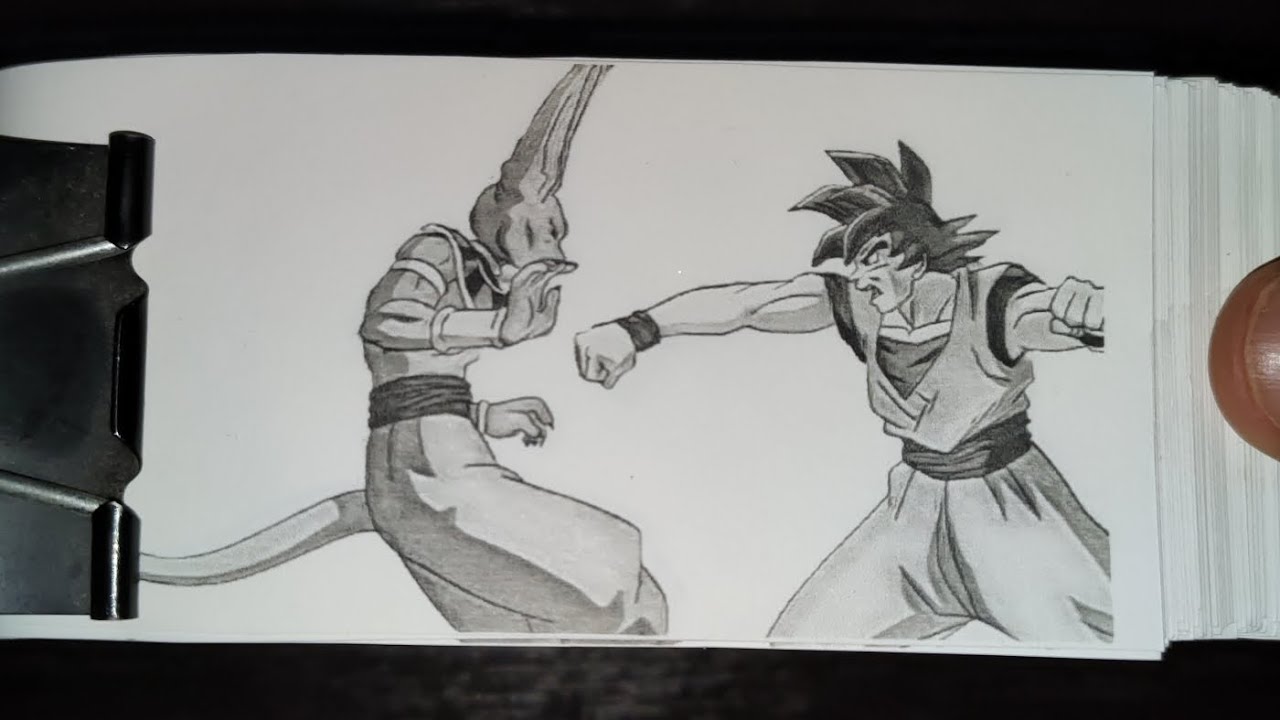 Super Saiyan God Goku Vs Lord Beerus Fight Flipbook | Dragon Ball Super | Battle of Gods | SSG Goku