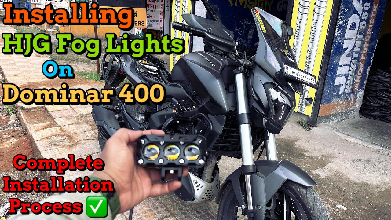 Installing HJG Fog Lights on Dominar 400😍 | Complete Installation Process✅