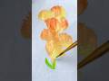💛+🧡 Incredible floral painting #shorts #painting #floral #onestrokeart #flowers #shortvideo #art