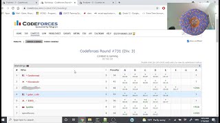 9th in Codeforces Round 731 - All Solutions (A-G) + Screencast